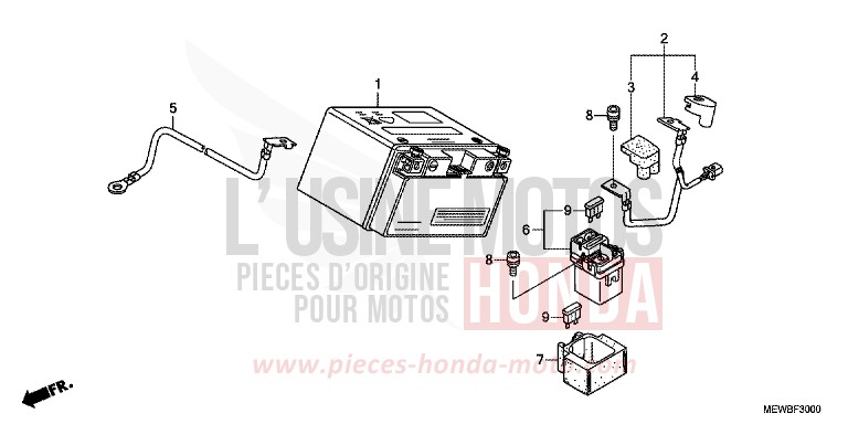 BATTERY for Deauville ABS SPANGLE SILVER METALLIC (NHA49) from 2011